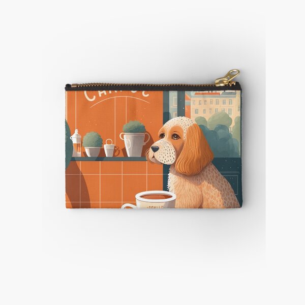 Item preview, Beautiful Orange Dog in a French Bistro Coffee designed and sold by unrealartwork.