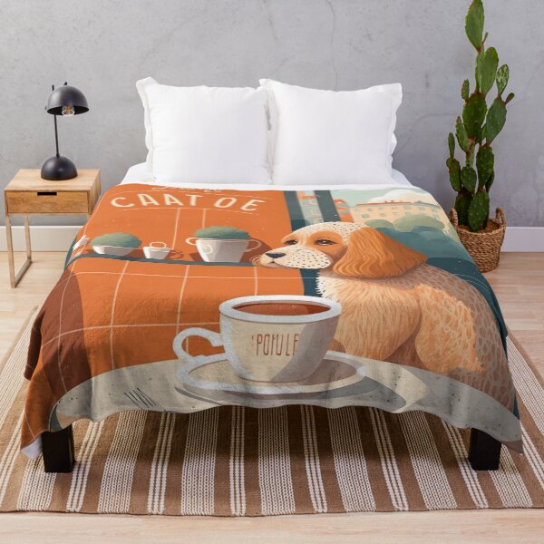 Item preview, Beautiful Orange Dog in a French Bistro Coffee designed and sold by unrealartwork.