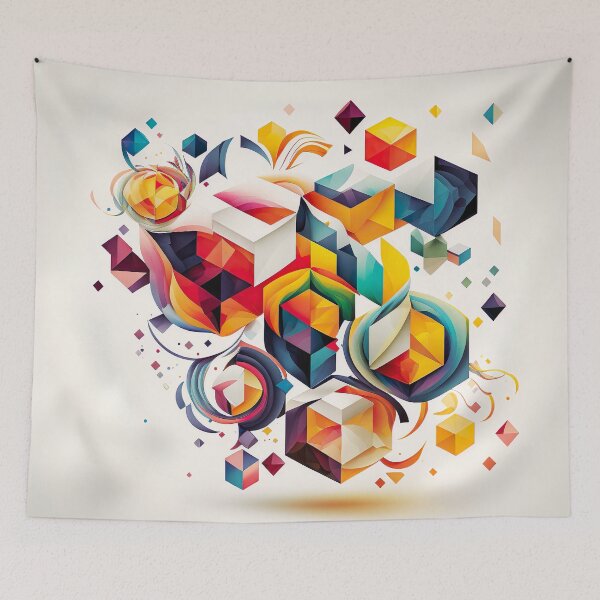 Item preview, Abstract Shapes Colorful Illustration Drawing designed and sold by unrealartwork.