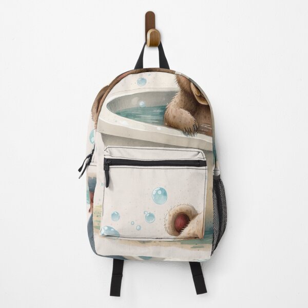 Item preview, Adorable Bear Bathroom Drawing Illustration designed and sold by unrealartwork.