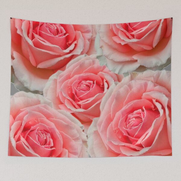 Item preview, FIVE PINK GARDEN ROSES ABSTRACT ART designed and sold by sharlesart.