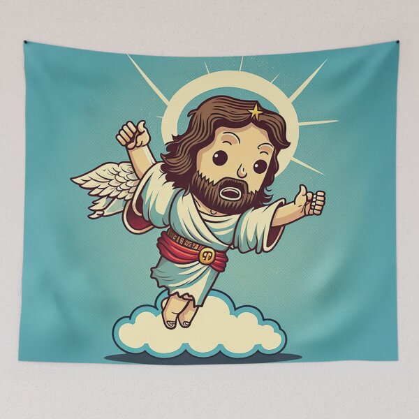 Item preview, Jesus Christ Cute Drawing Illustration designed and sold by unrealartwork.