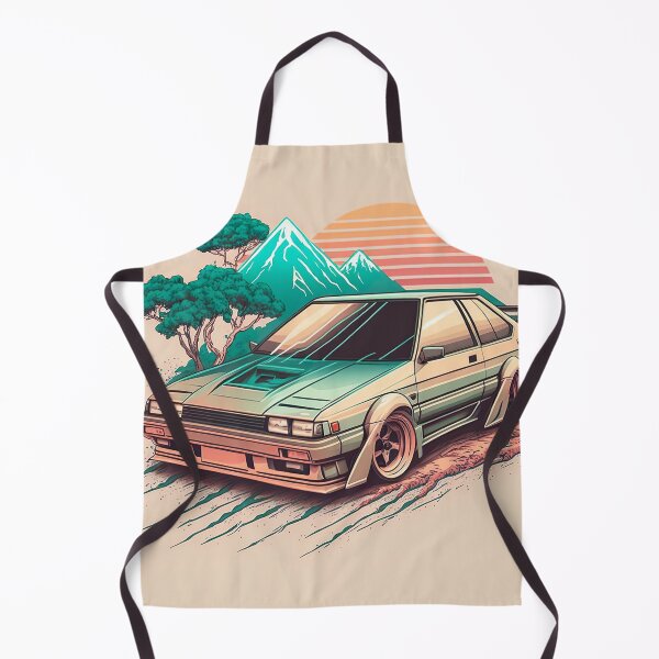 Item preview, Japanese Vintage Car Illustration Mount Fuji designed and sold by unrealartwork.