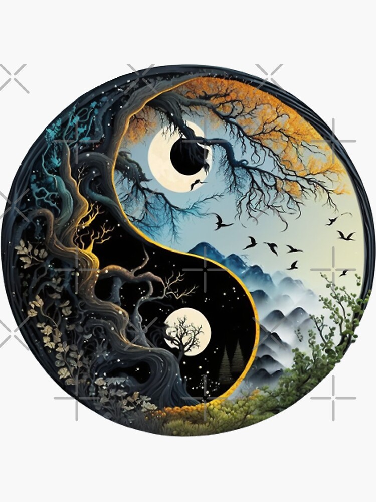 Stickers Arbre de Vie Ying et Yang