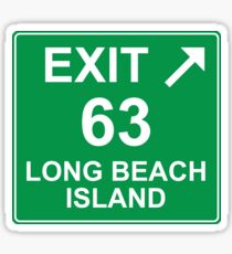 Exit 63 Long Beach Island Sticker