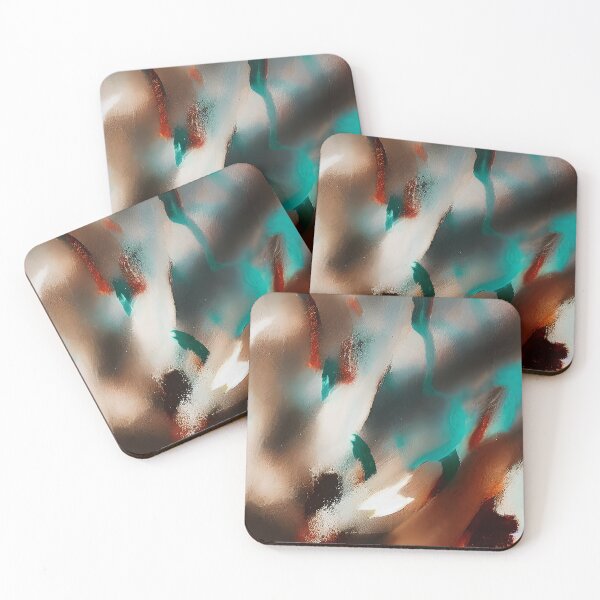 Artikelvorschau, Teal and rust abstract paint blend entworfen und verkauft von ibelieveimages.