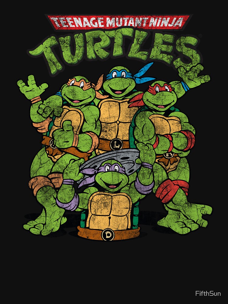 Teenage Mutant Ninja Turtles Classic Retro Logo Tee T-Shirt