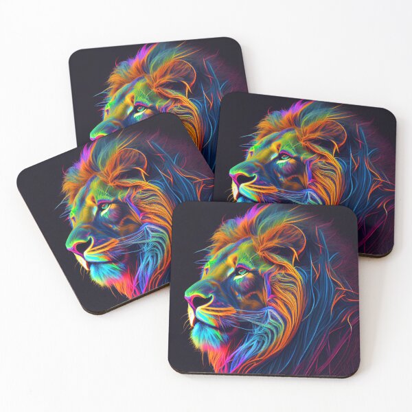 Item preview, Neon Safari Big Cat Lion designed and sold by mcmtdesigns.
