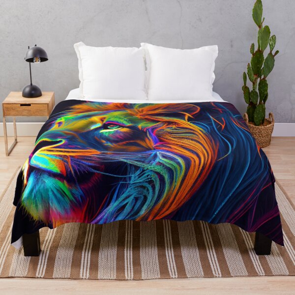 Item preview, Neon Safari Big Cat Lion designed and sold by mcmtdesigns.
