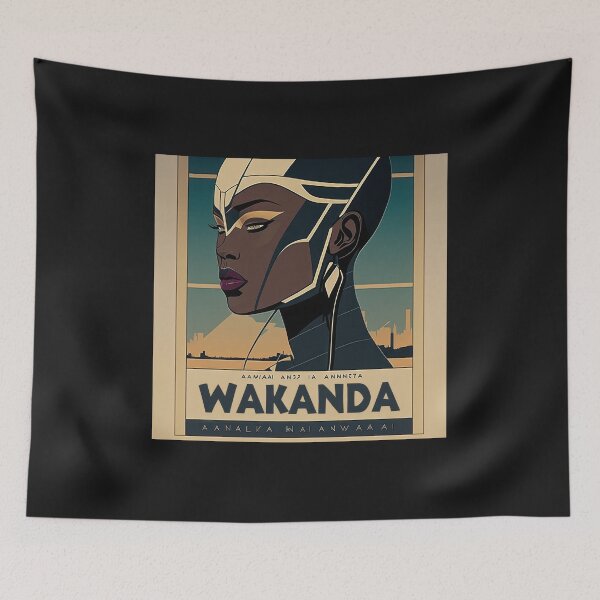 Item preview, Wakanda Vintage style Movie places Travel Poster Print designed and sold by 3 CITIES.