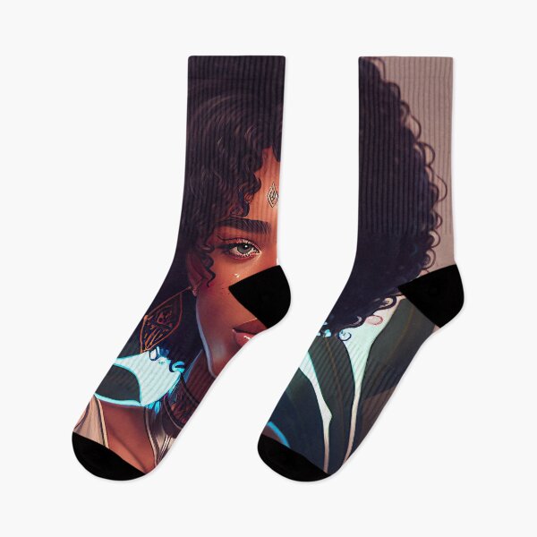 Item preview, Estilo anime de mujer negra designed and sold by unrealartwork.