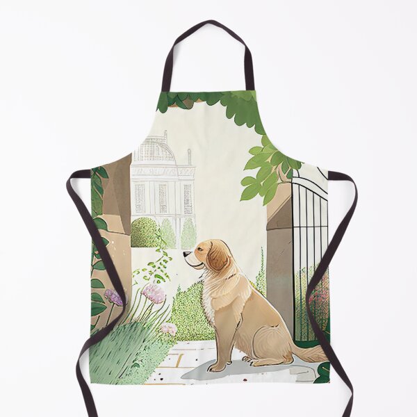 Item preview, Adorable Drawing Dog in French Garden designed and sold by unrealartwork.