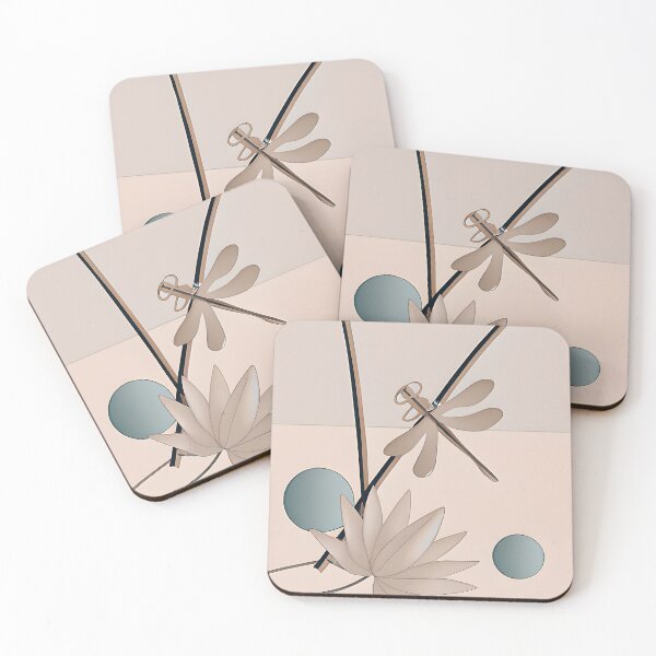 Item preview, Abstract lotus and dragonfly designed and sold by ibelieveimages.