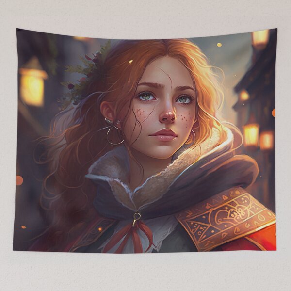Artikelvorschau, Anime Rothaarige Frau Anime-Stil entworfen und verkauft von unrealartwork.