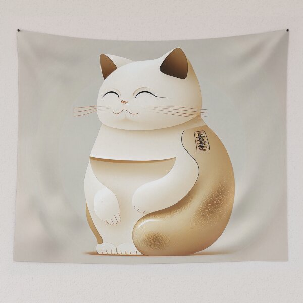 Item preview, Japanese Lucky Cat Gold designed and sold by unrealartwork.
