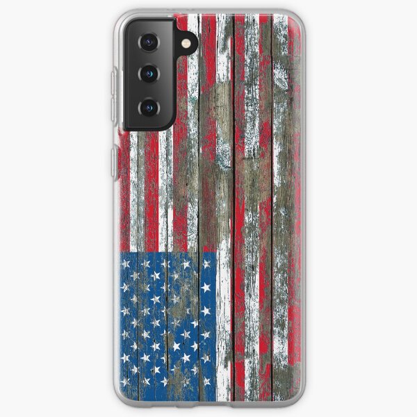 Item preview, Flag of United States on Rough Wood Boards Effect designed and sold by JeffBartels.