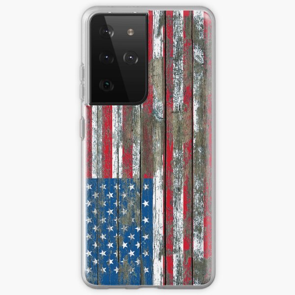 Aperçu de l'œuvre Drapeau des États-Unis sur l'effet des planches de bois brut créée et vendue par JeffBartels.