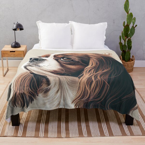 Item preview, Cavalier King Dog Portrait Illustration designed and sold by unrealartwork.