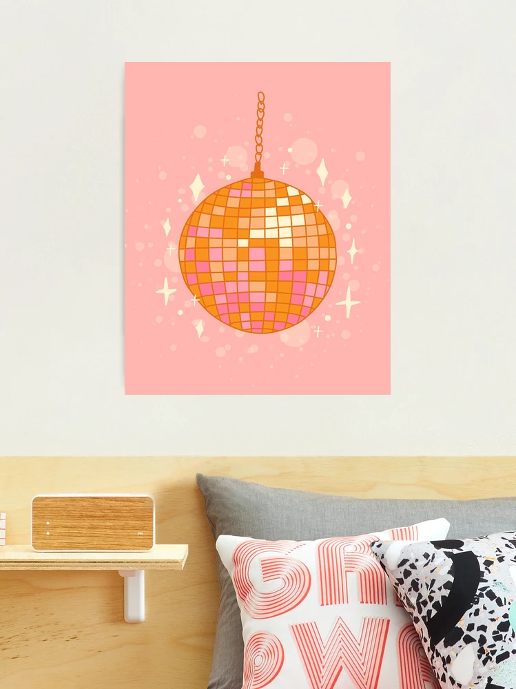 Disco Ball (orange/pink) | Poster