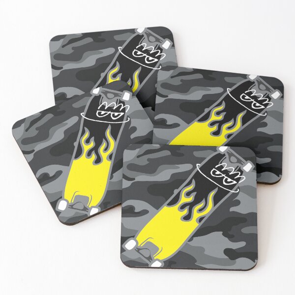 Item preview, Smirk Black Camouflage Flame Skateboard designed and sold by efoze.