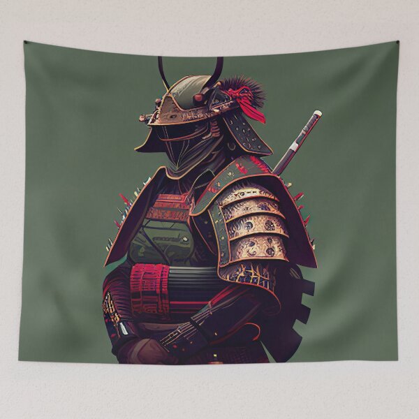 Item preview, Samurai Dark Green and Red Armor  designed and sold by unrealartwork.