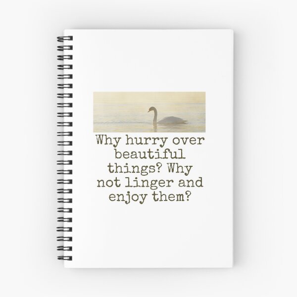 Item preview, Why Hurry Over Beautiful Things - Beauty Quote  designed and sold by CrankyOldDude.