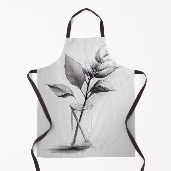 Item preview, Black and White Leaves Drawing Minimalist Sketch designed and sold by unrealartwork.