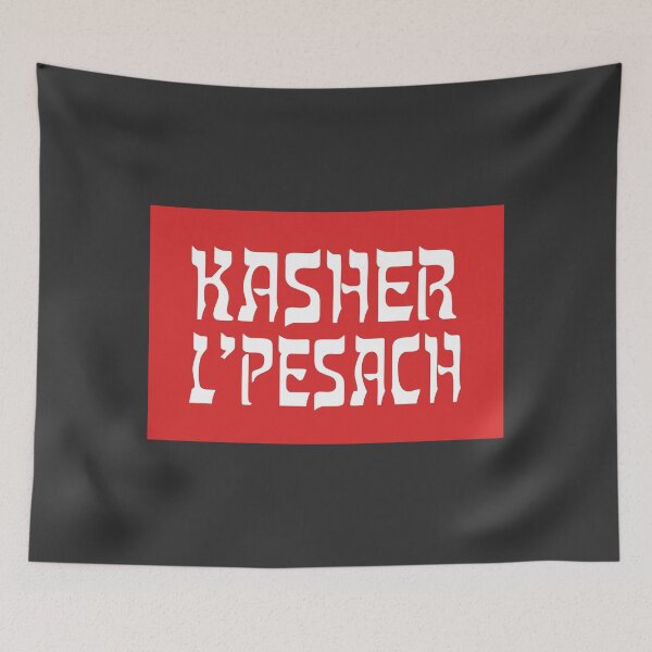 Item preview, Kasher L'Pesach | Kosher For Pesach in White & Red designed and sold by MorahFish.