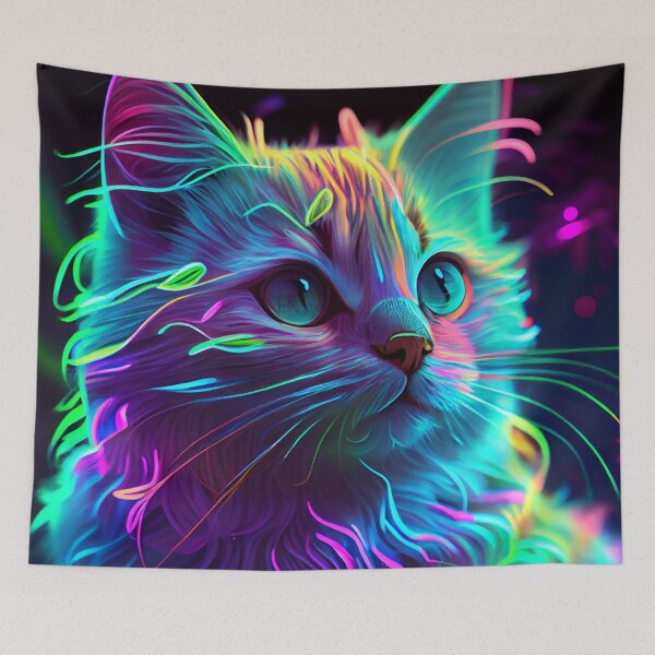 Artikelvorschau, Glowing Rainbow Kitten entworfen und verkauft von mcmtdesigns.
