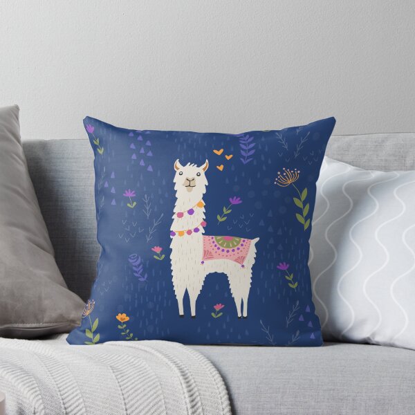 Item preview, Llama on Blue designed and sold by latheandquill.