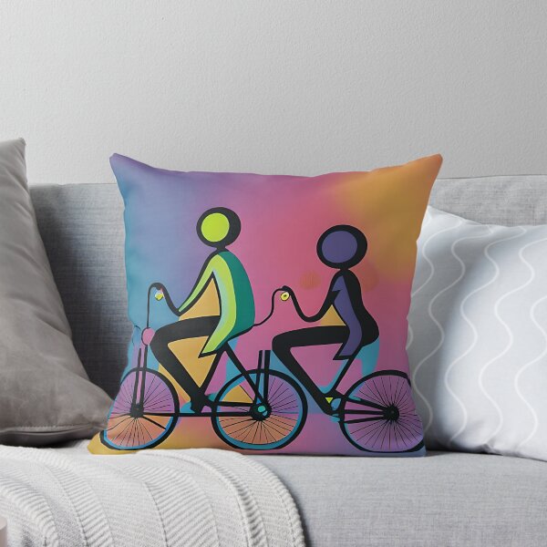 Item preview, Abstract tandem cyclists designed and sold by ibelieveimages.