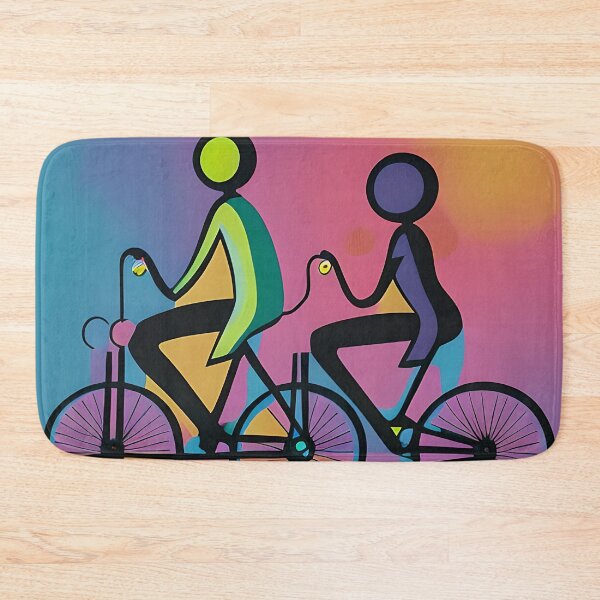 Item preview, Abstract tandem cyclists designed and sold by ibelieveimages.