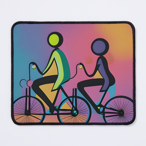Item preview, Abstract tandem cyclists designed and sold by ibelieveimages.