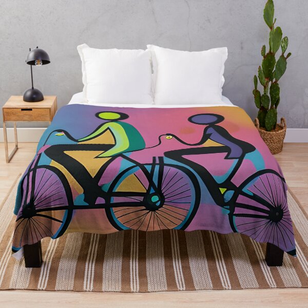 Item preview, Abstract tandem cyclists designed and sold by ibelieveimages.