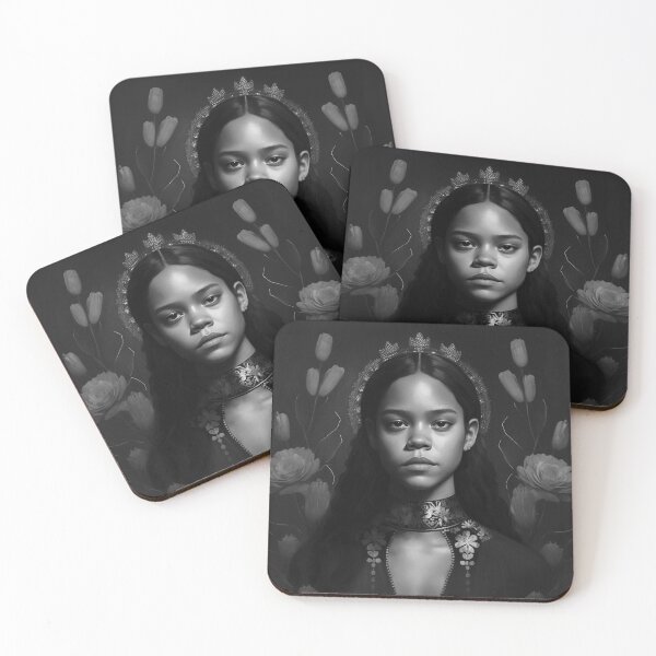 Item preview, Beautiful Wednesday Jenna Ortega Look Alike Black and White designed and sold by creaitivemonk.