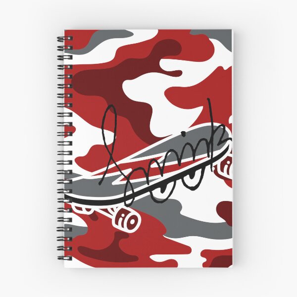Item preview, Smirk Red Camouflage Skateboard designed and sold by efoze.