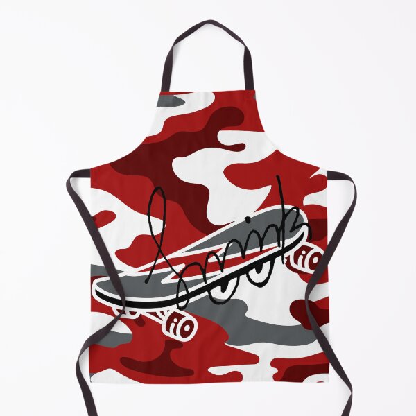 Item preview, Smirk Red Camouflage Skateboard designed and sold by efoze.