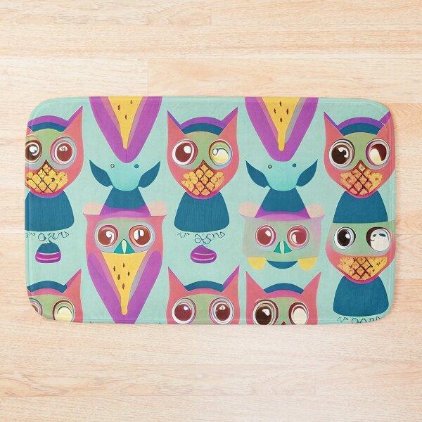 Item preview, Bright abstract owls designed and sold by ibelieveimages.