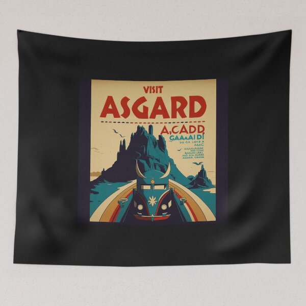 Item preview, Asgard Vintage estilo película lugares viaje cartel impresión designed and sold by 3 CITIES.