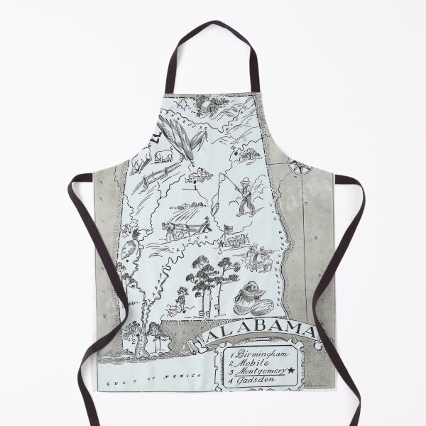 Item preview, Vintage Alabama Map designed and sold by kaiviramjaku.