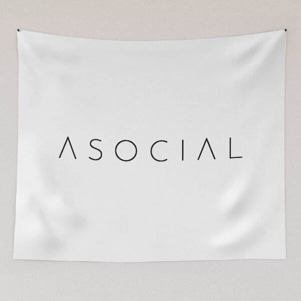 Item preview, ASOCIAL (black text) designed and sold by hakana86.