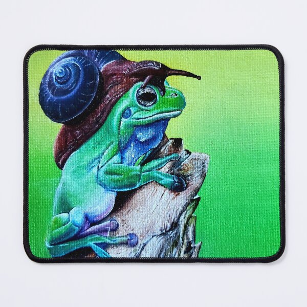 Item preview, Snail on frog designed and sold by ArtbyTreva.