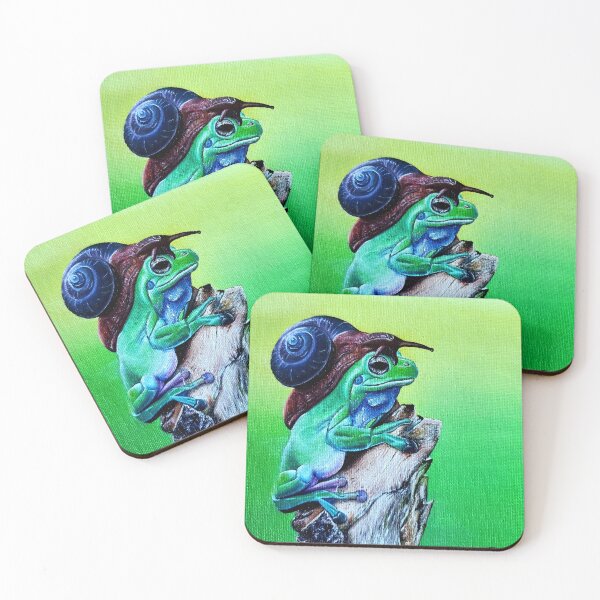 Item preview, Snail on frog designed and sold by ArtbyTreva.