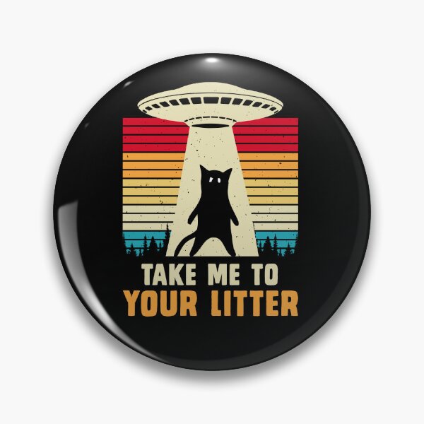 Aperçu de l'œuvre Cadeau d'amant de chat drôle d'enlèvement extraterrestre d'OVNI de chat créée et vendue par InkyJack.