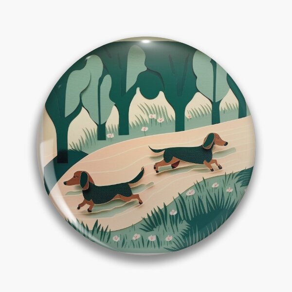 Item preview, Two Running Dachshunds designed and sold by 361office.