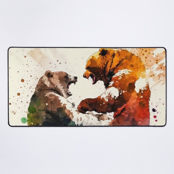 Item preview, Bear fight - Water color - Boxing and fight designed and sold by Petru&Myself.