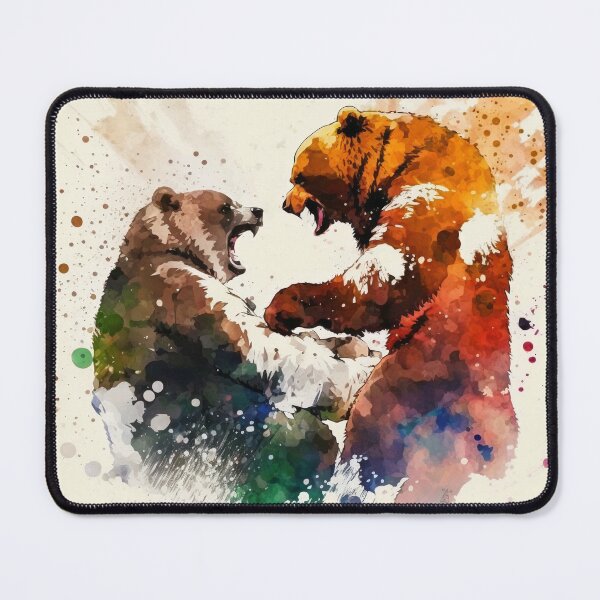 Item preview, Bear fight - Water color - Boxing and fight designed and sold by Petru&Myself.
