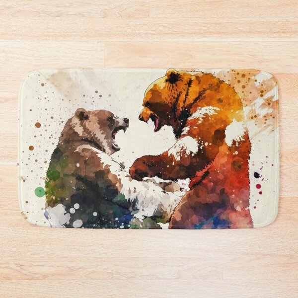 Item preview, Bear fight - Water color - Boxing and fight designed and sold by Petru&Myself.