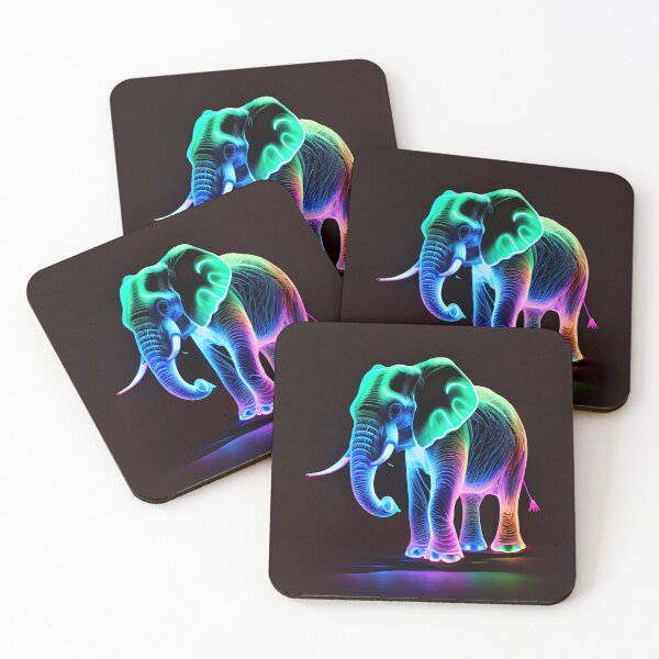 Item preview, Fluorescent Safari Elephant designed and sold by mcmtdesigns.