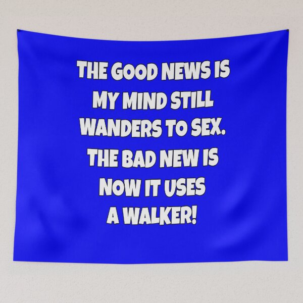 Item preview, Senior Citizen Funny Humor The Good News Is My Mind Still Wanders To Sex designed and sold by fantasticdesign.